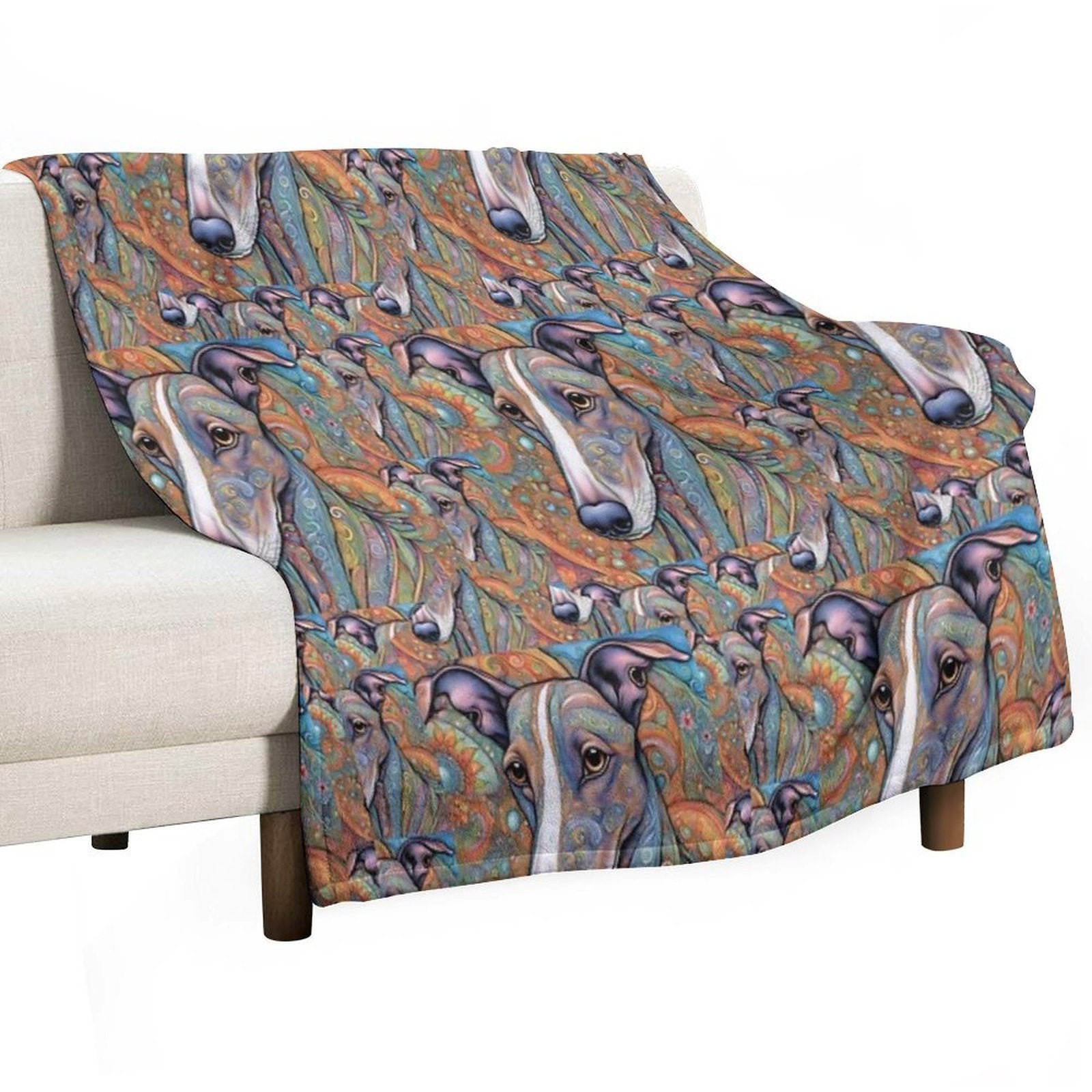 Paisley Hounds Versatility Throw Blanket
