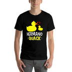 Hermano Quack Yellow Duck Baby Shower Spanish Brother Funny  Oversized Silhouette T-Shirt
