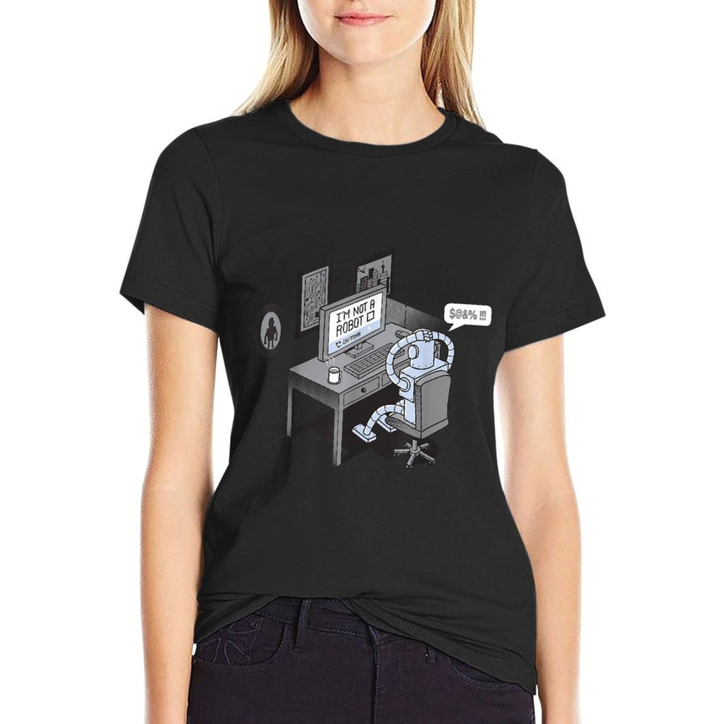 Im Not A Robot  Funny Computer Pun  Vintage-inspired T-Shirt