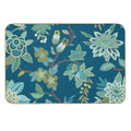 Jacobean Floral - Blue Durable Bath Mat