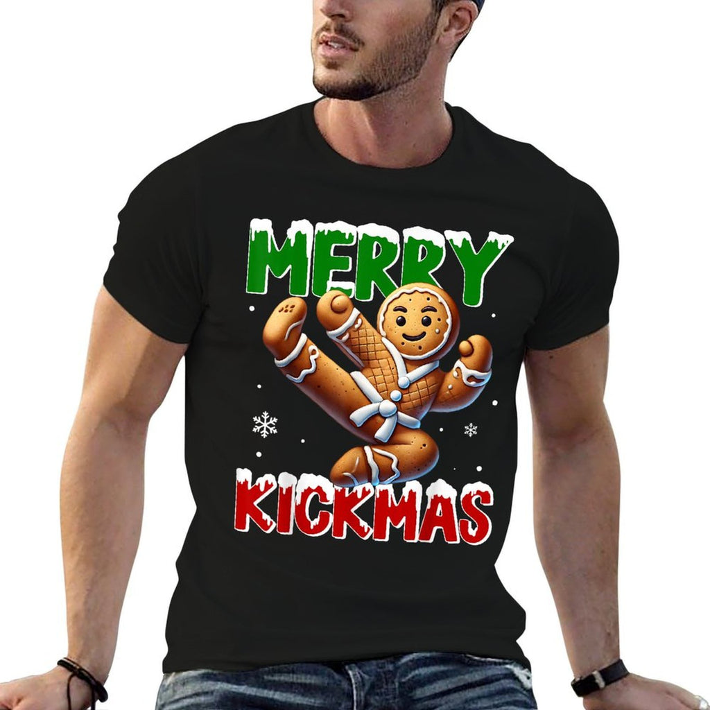 Merry Kickmas Taekwondo Karate Gingerbread Man Martial Arts  Affordable Price T-Shirt