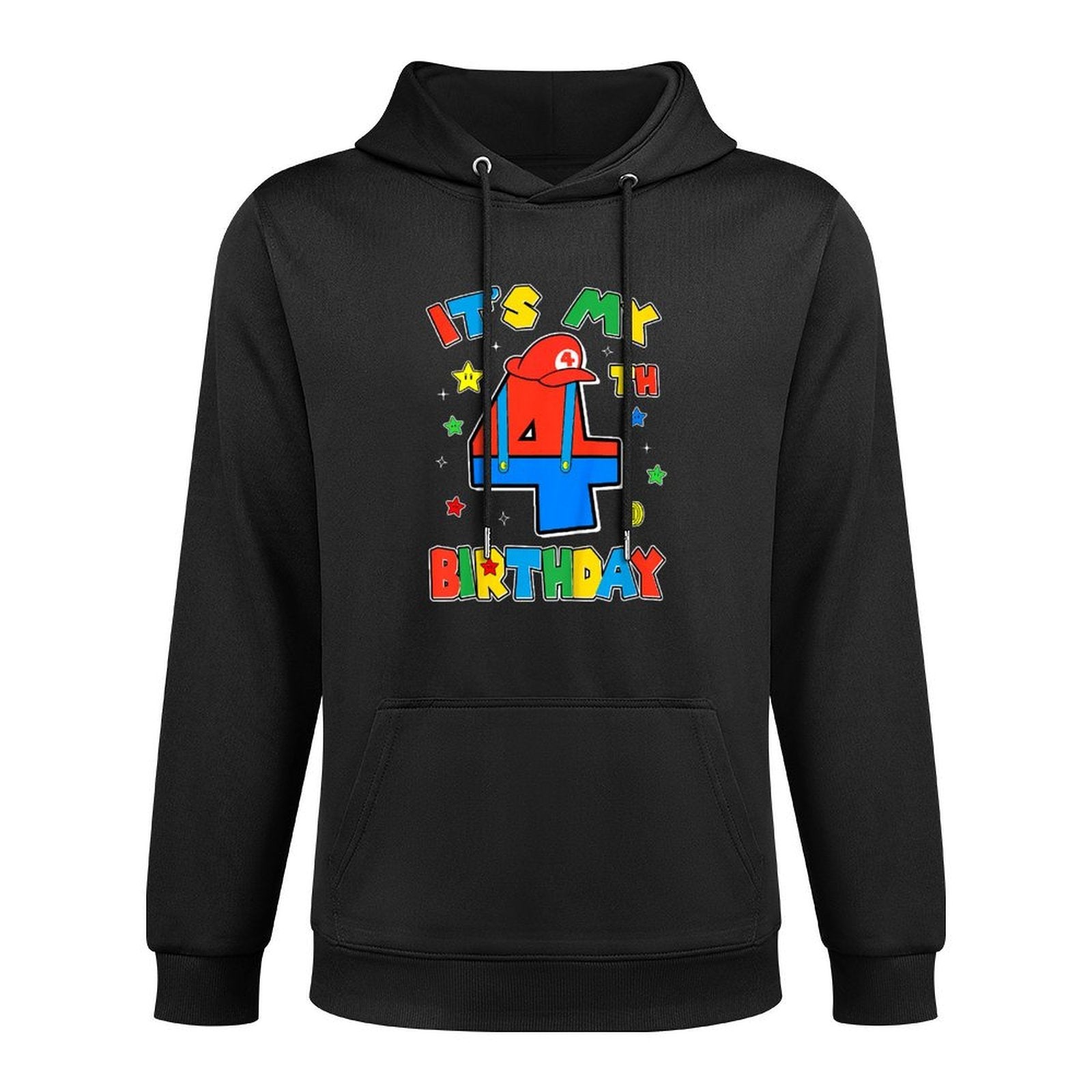 Kids 4th Birthday Boy Super Gamer Gaming Theme B-day Party Boys Machine Washable Hoodie