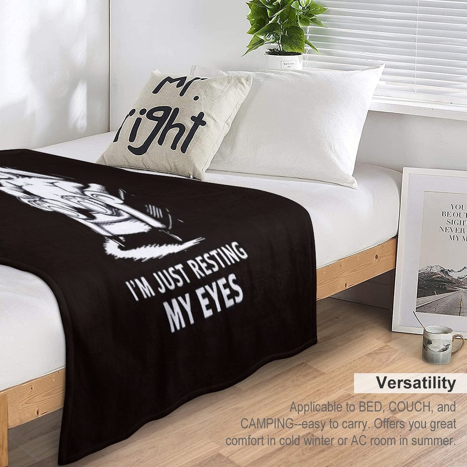 I'm Not Sleeping I'm Just Resting My Eyes Dad Father's Day Versatility Throw Blanket