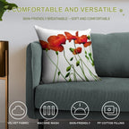 Poppies Soft Easy Maintenance Throw Pillow