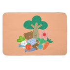 Critter & Carrot Crew Fun Under The Tree!  Fade-Resistant Bath Mat