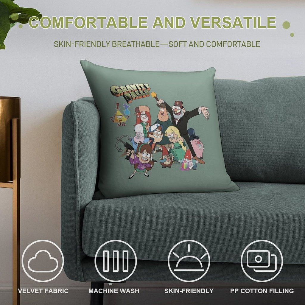 Gravity Falls, Characters from Gravity Falls Soft Ultra-Soft Texture Throw Pillow