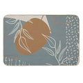 Abstract - Neutral Meeting Point 2 in Sea Blue  Easy Maintenance Bath Mat