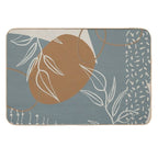 Abstract - Neutral Meeting Point 2 in Sea Blue  Easy Maintenance Bath Mat