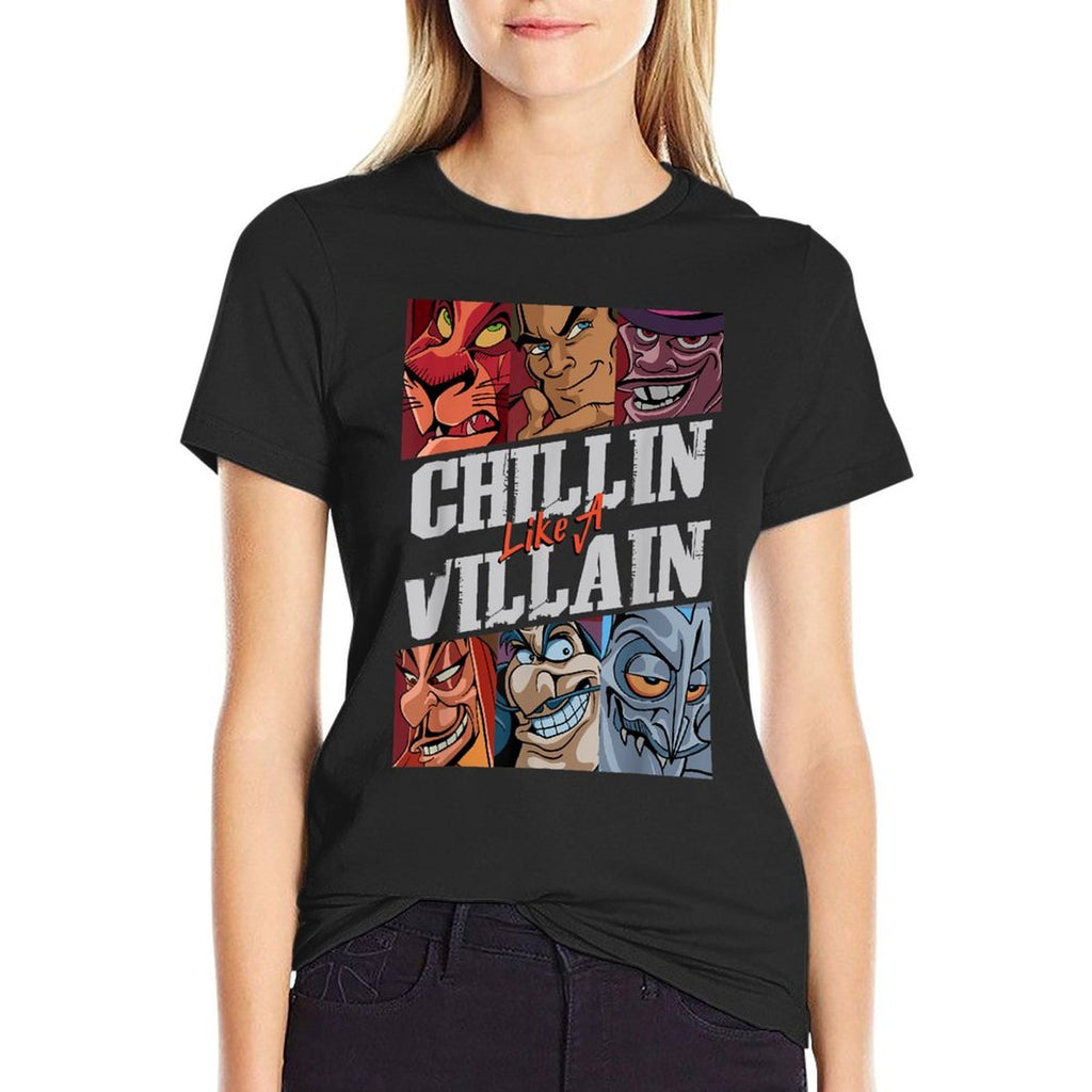 Disney Villains Chillin Like A Villain Group Portrait  Quick-drying T-Shirt