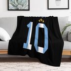 Messi Argentina Number 10 with 3 Stars Ver 1 Quick-dry Throw Blanket