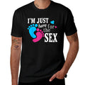 Im Just Here For The Sex Funny Gender Reveal Party  Oversized Silhouette T-Shirt