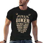I’m A Biker I Do What I Want Funny Motorcycle Rider Men  Trendy Pattern T-Shirt