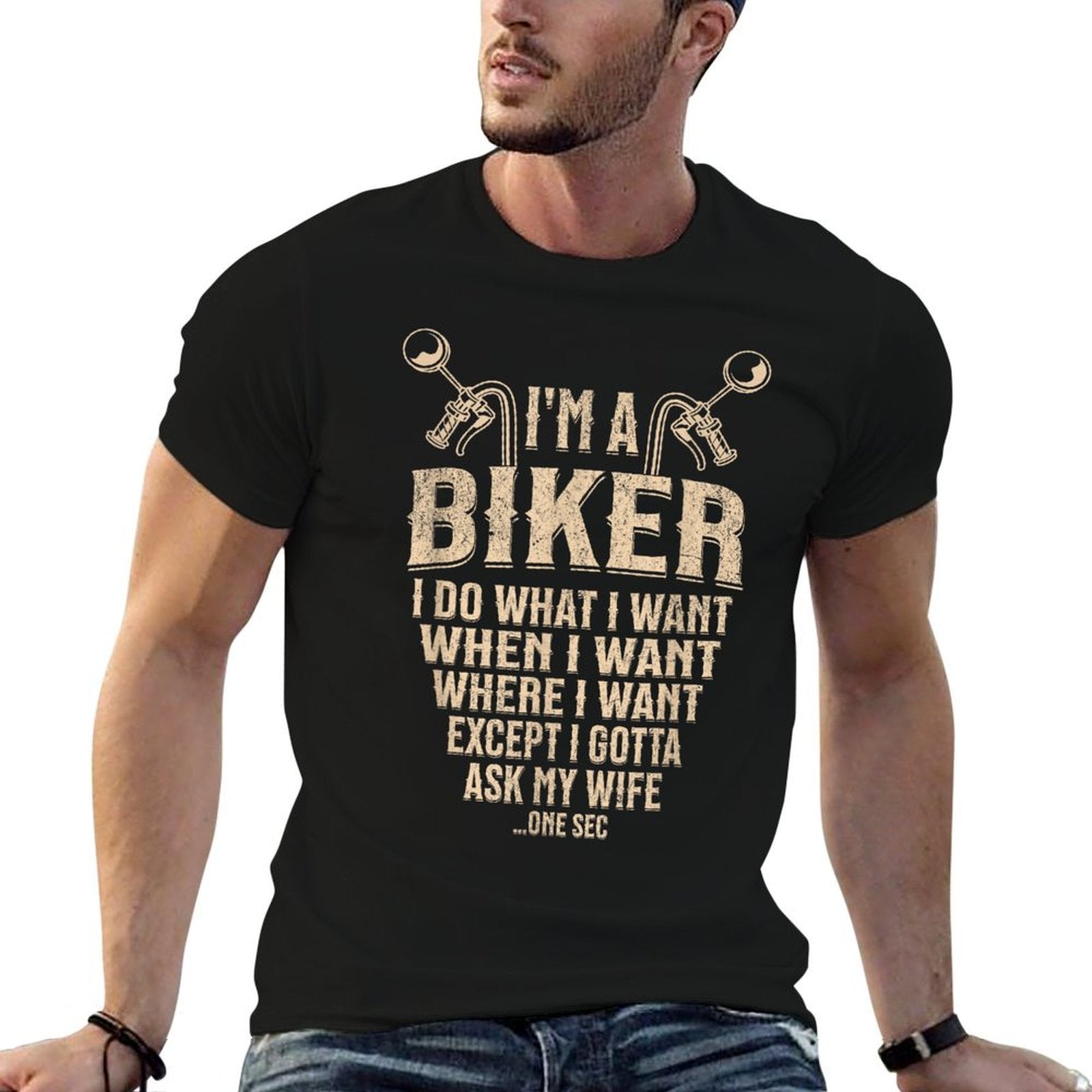 I’m A Biker I Do What I Want Funny Motorcycle Rider Men  Trendy Pattern T-Shirt
