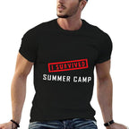 Summer Camp Vacation Kidsns Camp Counselors I Survived Premium  Trendy Pattern T-Shirt