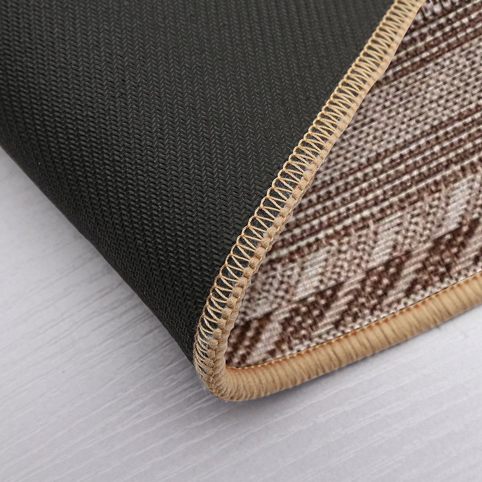 Copper - Boho Stripe -  Easy Maintenance Bath Mat