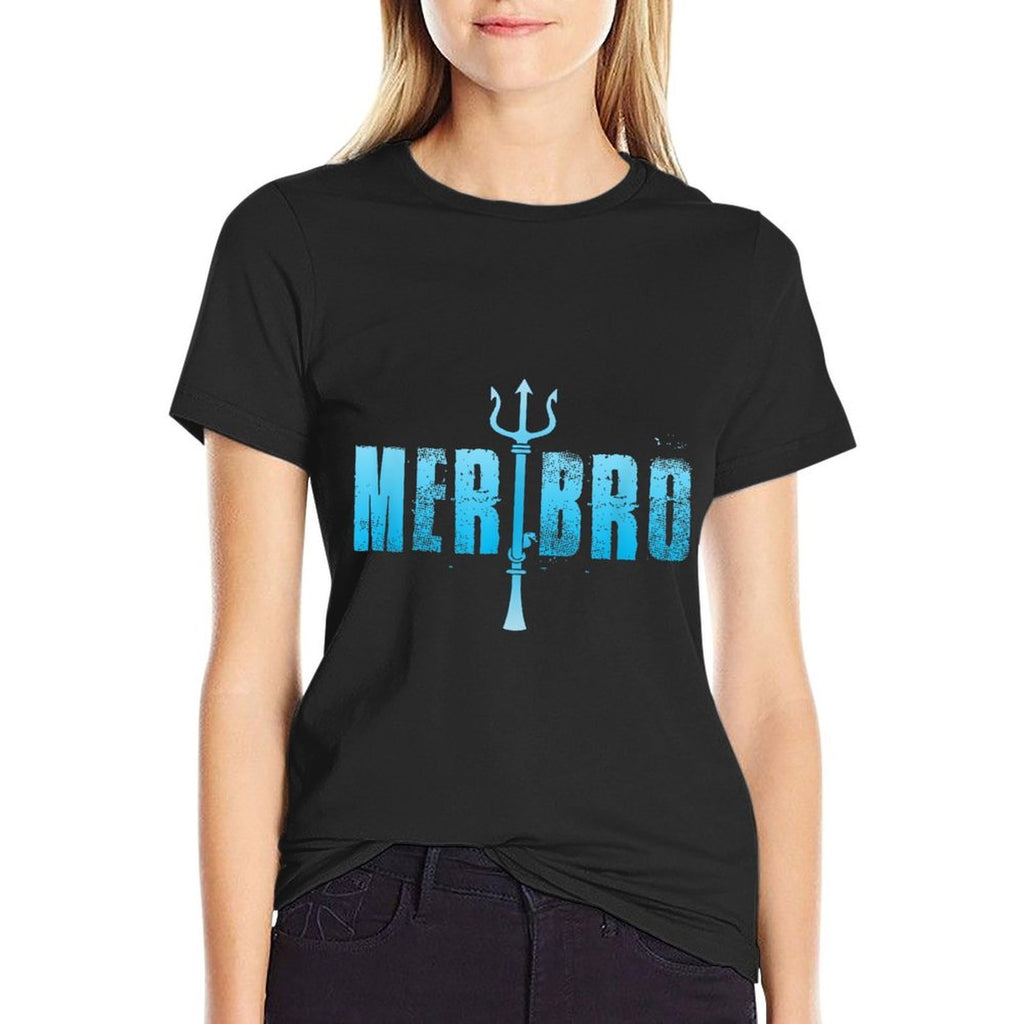 Merbro Brother of A Mermaid Funny Gift Mens Womens Kids  Polyester Blend T-Shirt