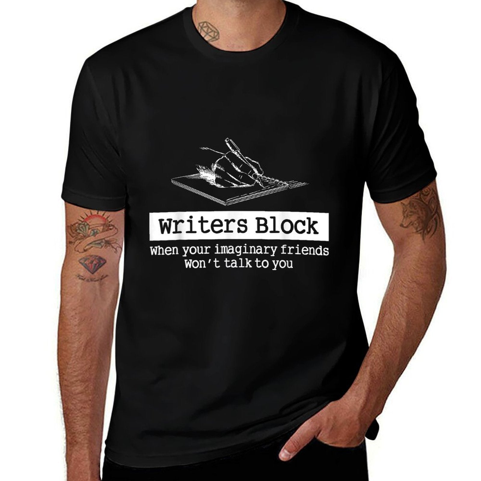Writers Block Author Novelist Editor Wordsmith Writing Book  Affordable Price T-Shirt