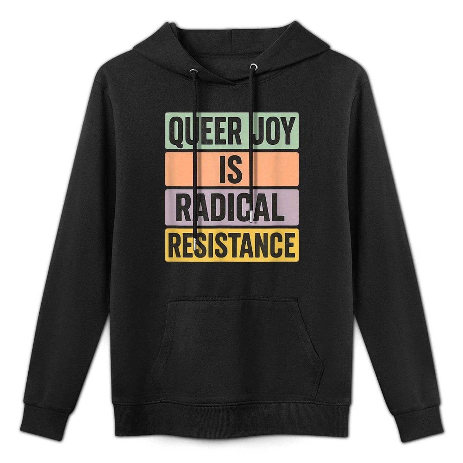 Queer Joy Is Radical Resistance Pastel Pride Vintage Bold All-Day Comfort Hoodie