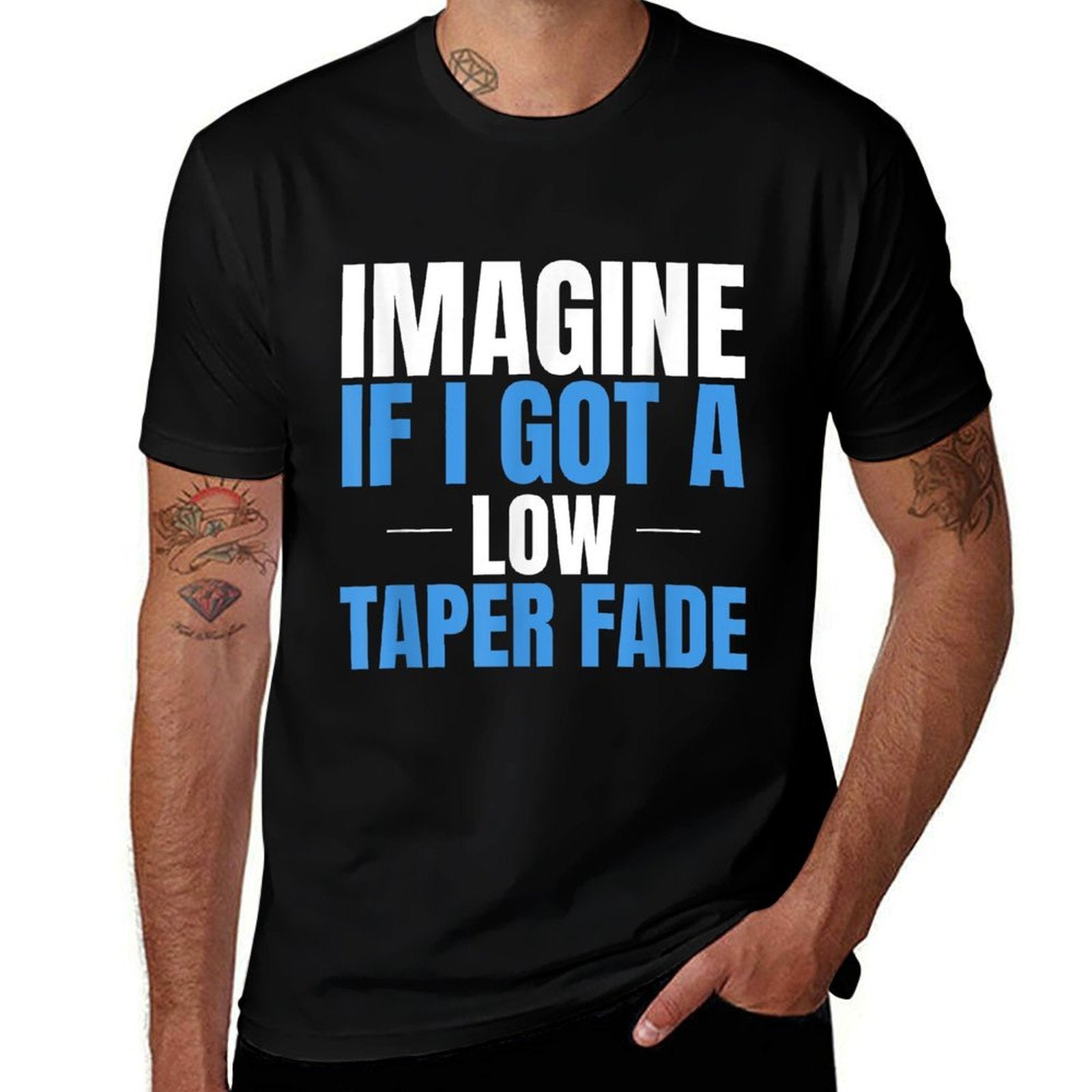 Imagine If I Got A Low Taper Fade Funny Ironic Meme  Vintage-inspired T-Shirt
