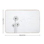 Dandelion Art Nature Design for Home Decor And Accessories  Non-Slip Bath Mat
