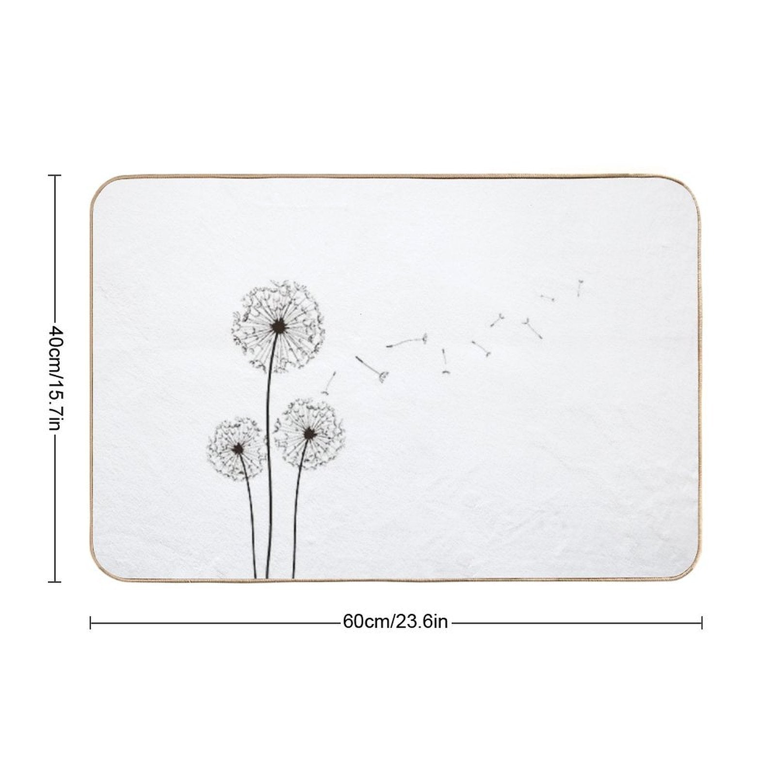 Dandelion Art Nature Design for Home Decor And Accessories  Non-Slip Bath Mat