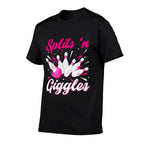 Funny Splits N Giggles Bowling Team Cute Bowler Women Girls  Relaxed-fit T-Shirt