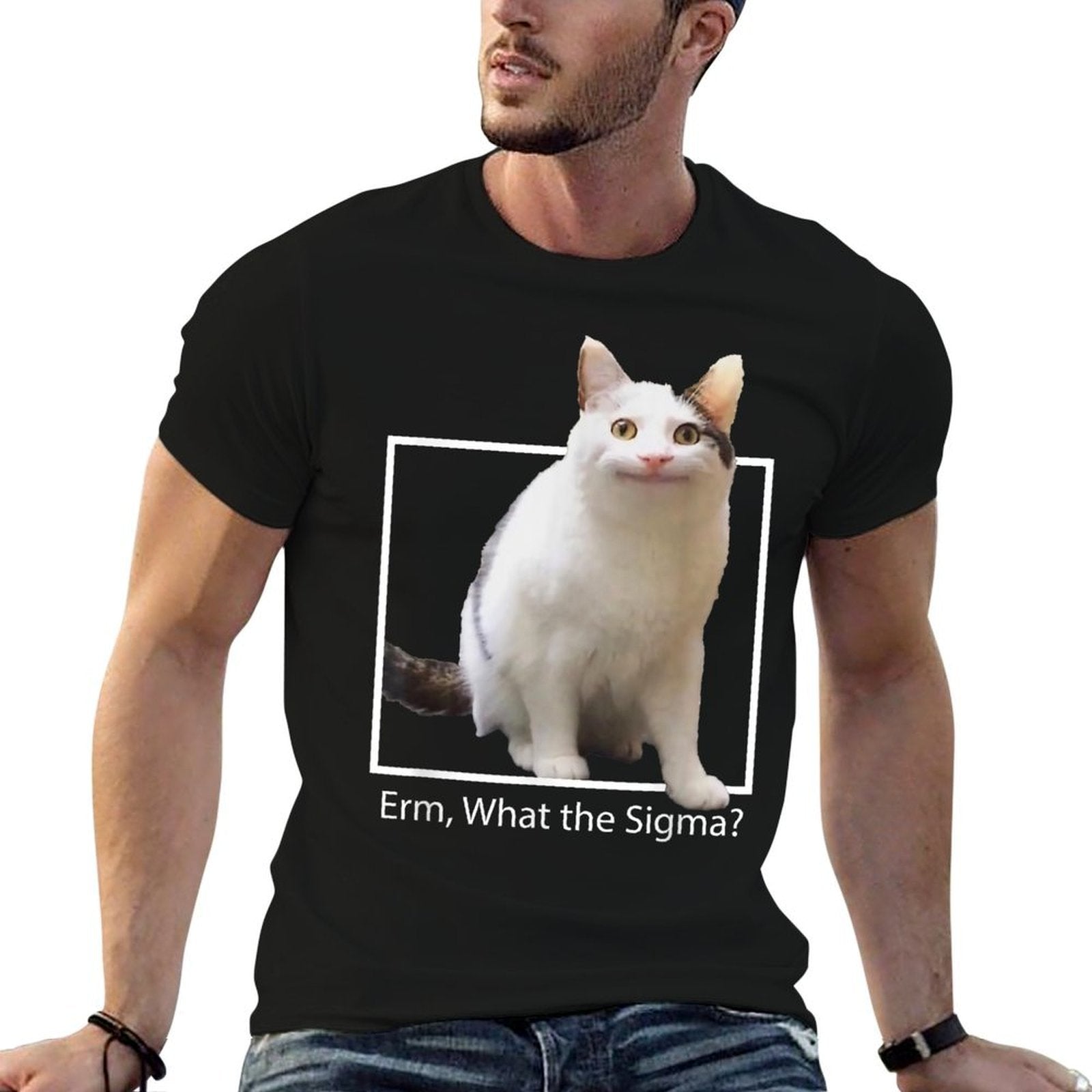 Funny Cat Meme Quote Erm What Sigma For Men Women Cool Sigma  Stretchy T-Shirt