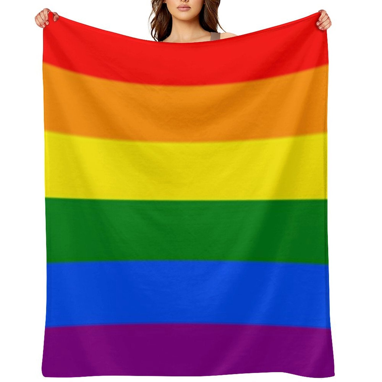 LGBT Flag (Rainbow Flag) Shrink-resistant Throw Blanket