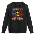 Vintage Proud Girlfriend Of A Army Veteran American Machine Washable Hoodie