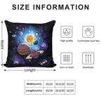 Solar System Soft Hidden Zipper Throw Pillow