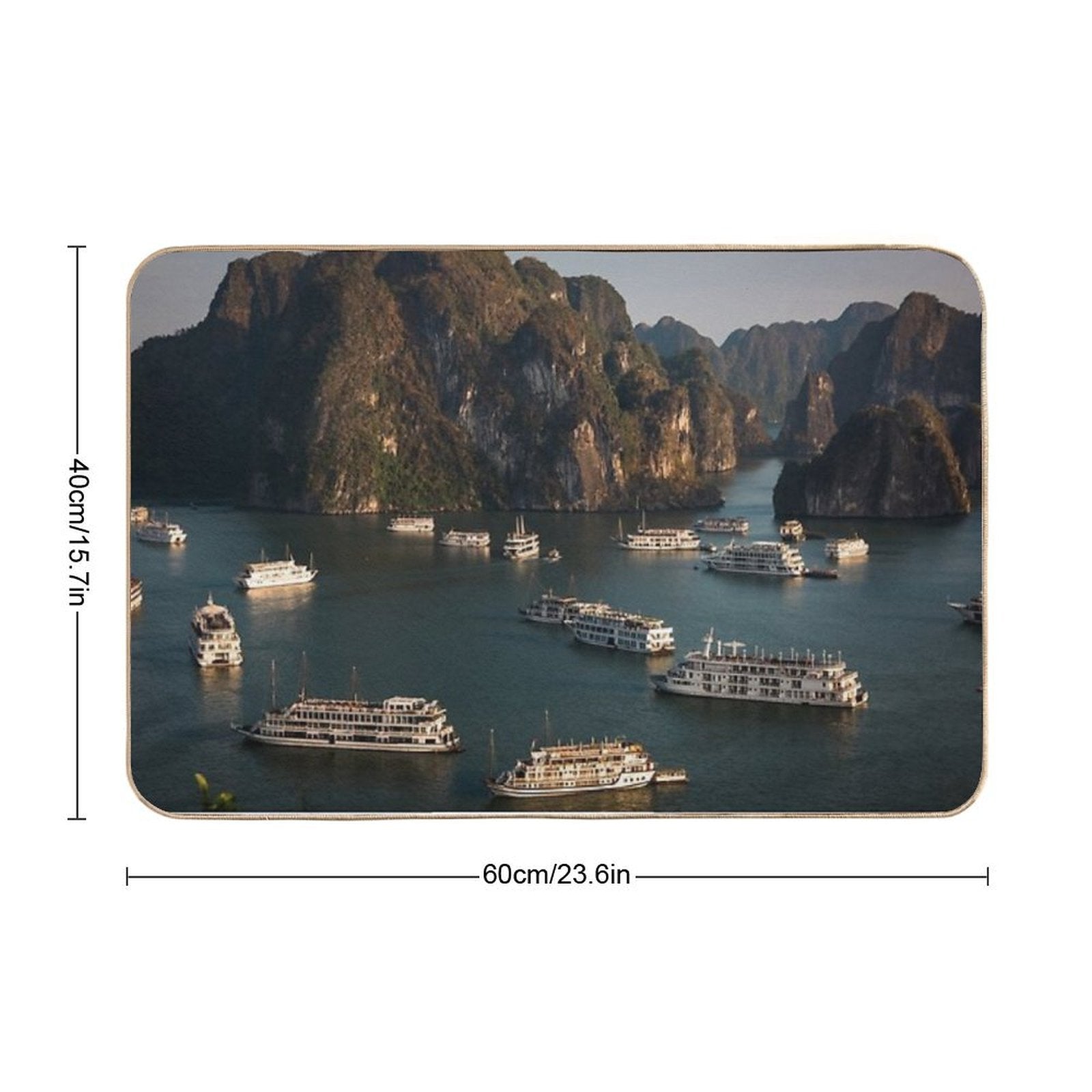 Halong Bay Vietnam Just before Sunset  Odorless Bath Mat