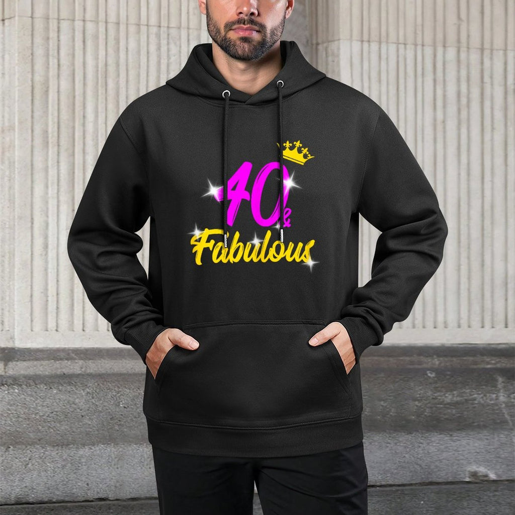 Womens 40 And Fabulous Queen 40th Birthday Durable Construction Hoodie