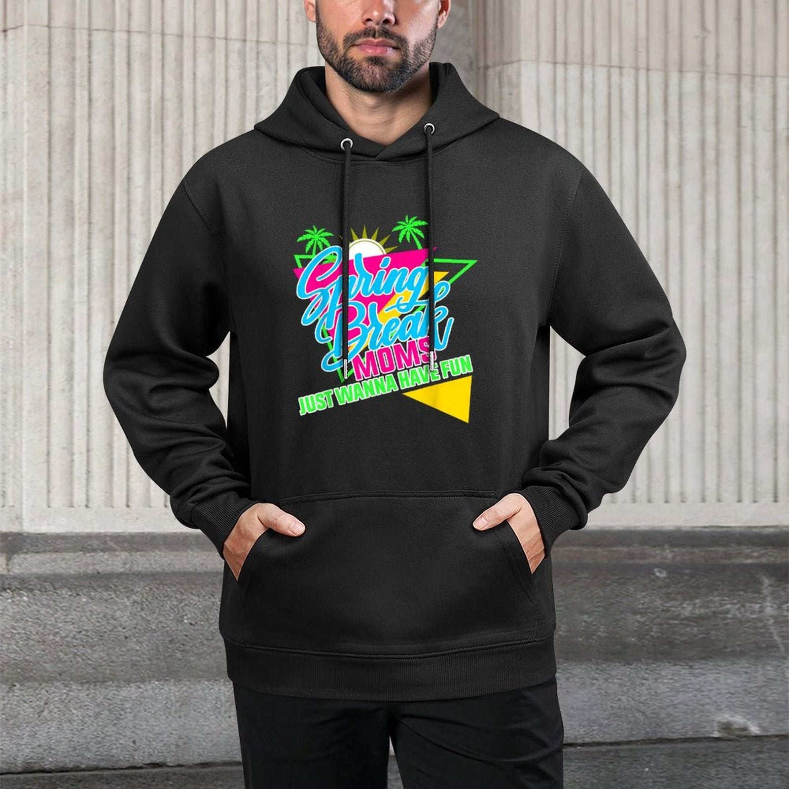 Spring Break Mom 2023 Retro Spring Break 2023 Adjustable Hood Hoodie