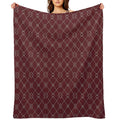 Geometric Pattern Zig Zag Burgundy 2 Versatility Throw Blanket
