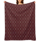 Geometric Pattern Zig Zag Burgundy 2 Versatility Throw Blanket