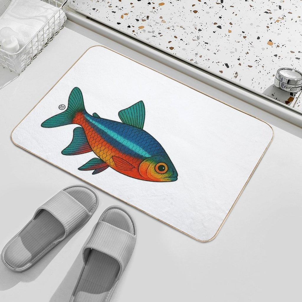 Neon Tetra Fish Japanese Style - Amazon Fish - Cardinal Tetra  Easy To Clean Bath Mat