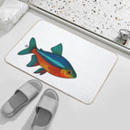Neon Tetra Fish Japanese Style - Amazon Fish - Cardinal Tetra  Easy To Clean Bath Mat