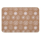 Magical Sun Bohemian Dreamy Aesthetic In Muted Colors Caramel Durable Bath Mat