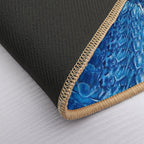 Velvet Splash Bloom Blue Ocean Waves Pattern 1  Dirt-Trapping Bath Mat