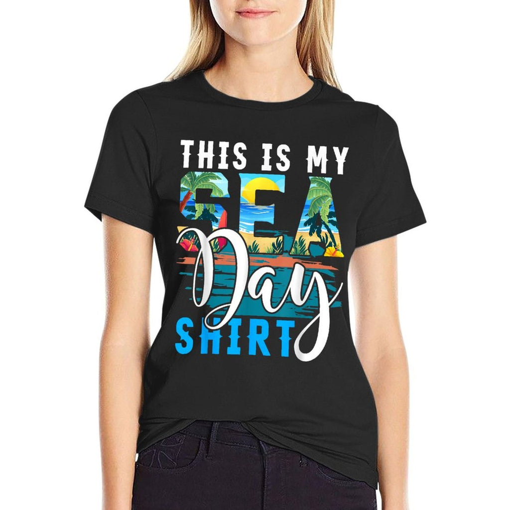 This Is My Sea Day Funny Cruise Family Matching  Relaxed-fit T-Shirt