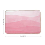 Pink Watercolor Waves  Eco-Friendly Bath Mat