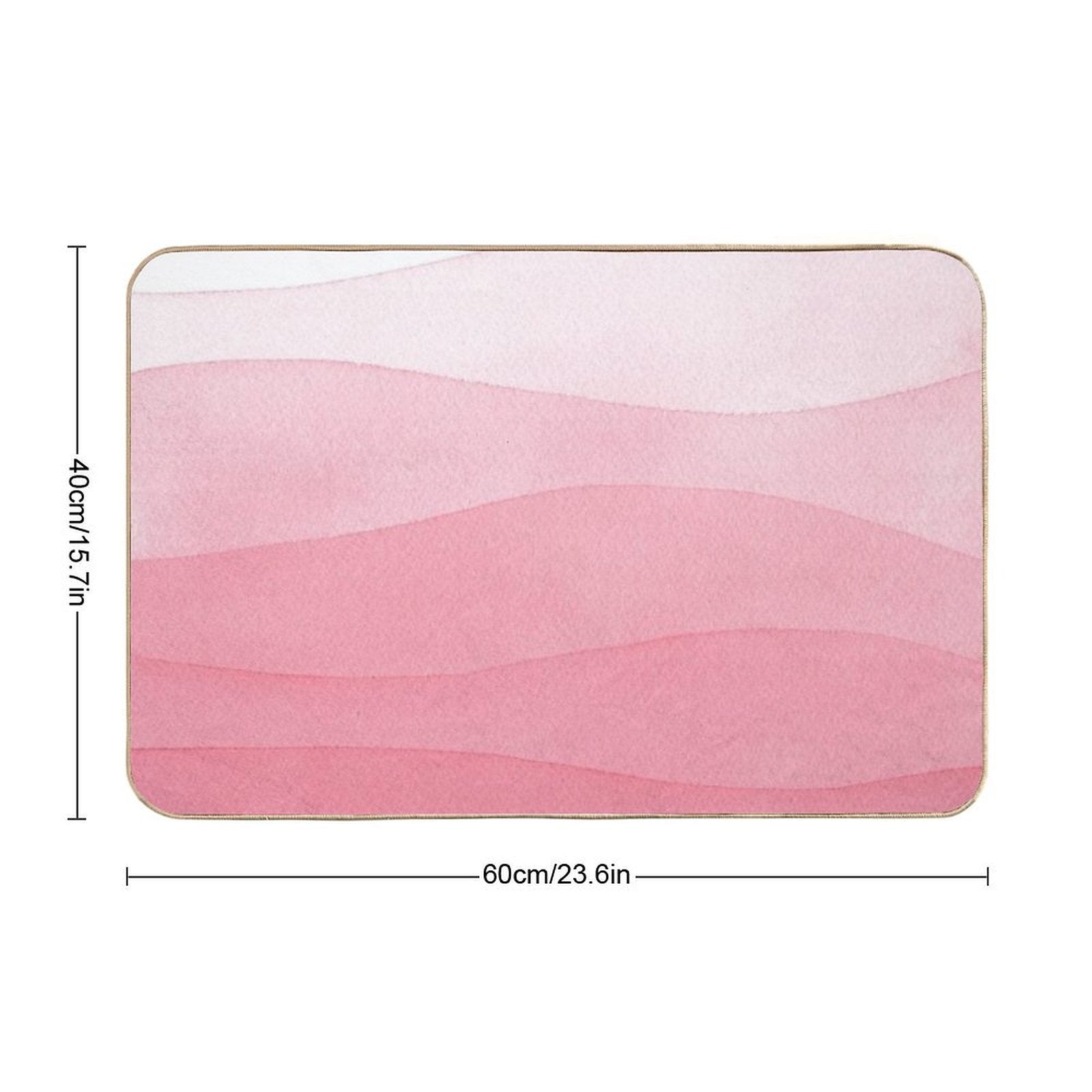 Pink Watercolor Waves  Eco-Friendly Bath Mat