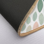 Floral Bloom Pattern, Coral, Peach, Green  Toxin-Free Bath Mat