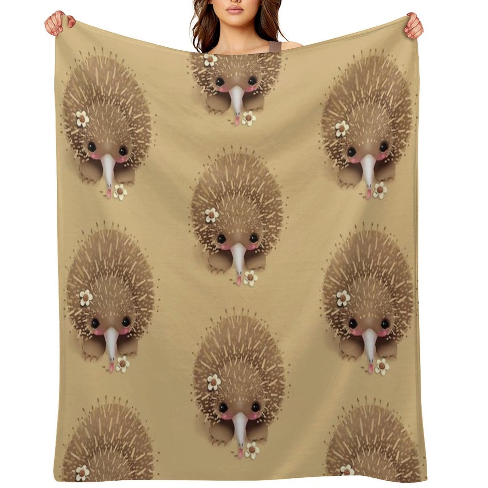 Baby Echidna Easy Care Throw Blanket