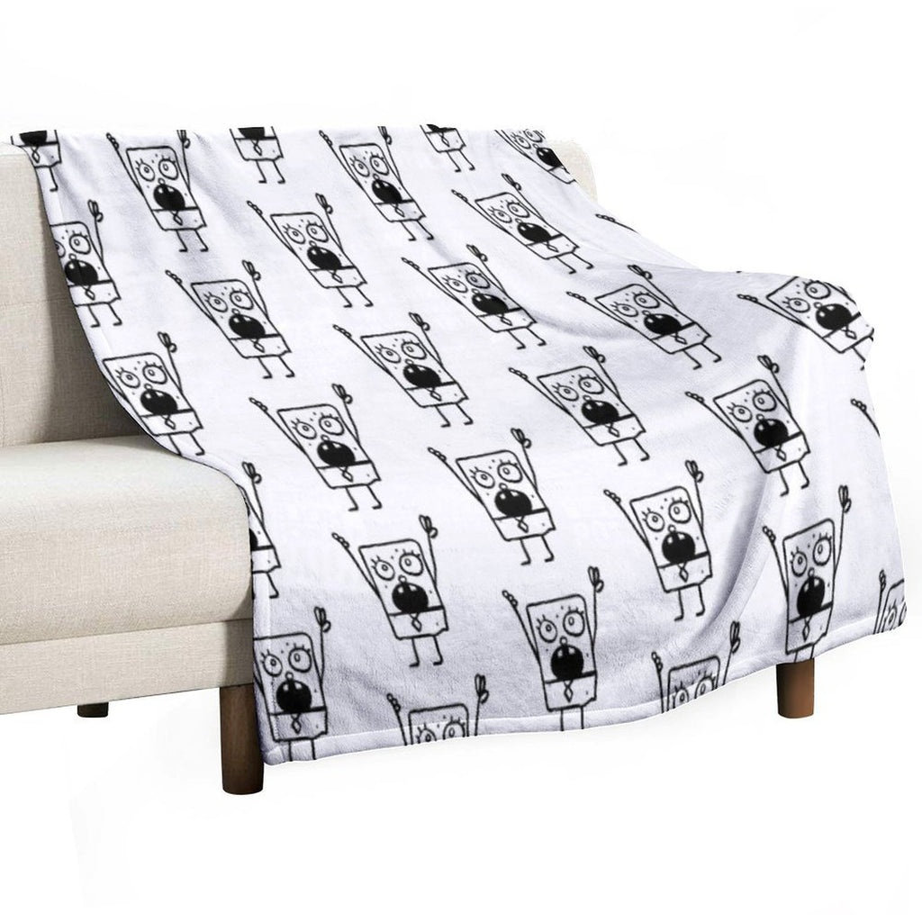 Doodlebob   Spongebob Themed  @HeckinFarOut Quick-dry Throw Blanket