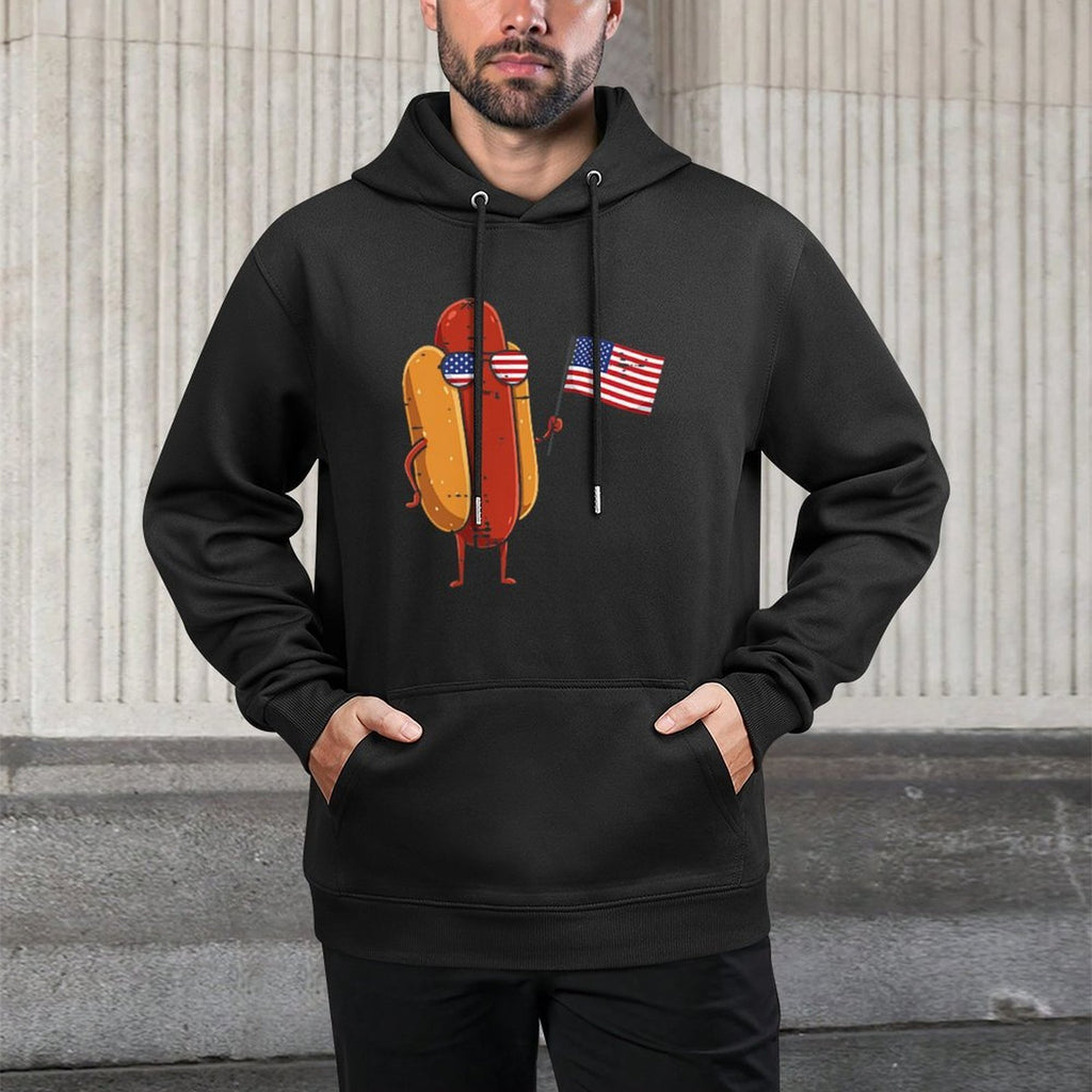 4th Of July Hotdog USA Pocket Sausage Patriot Men Women Kids Unisex Design Hoodie