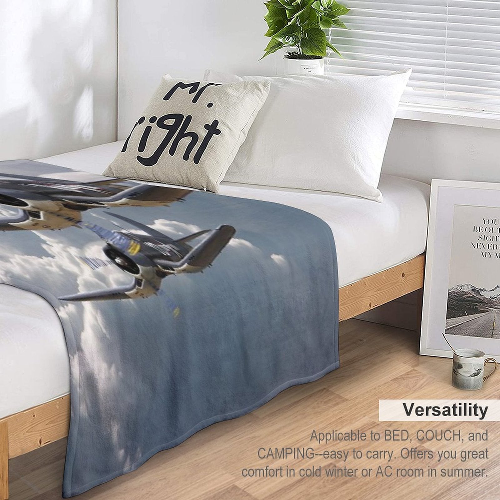 F4U Corsair Plush Throw Blanket