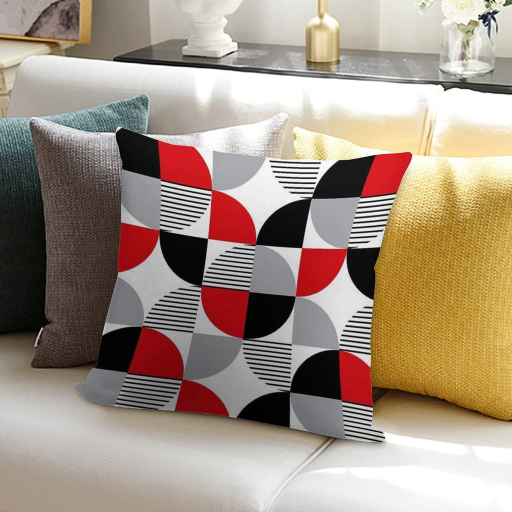 Colorful Geometry Soft Anti-Pilling Throw Pillow