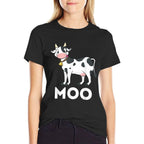 Moo - Funny Cow Lover Famer Cattle Ranch Dairy Farming  High-quality Stitching T-Shirt