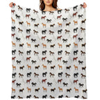 Love Of Beautiful Horses Velvety-soft Throw Blanket